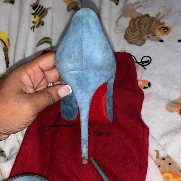 Christian Louboutins color blue USED !!!! Only one duster bag - Picture 8 of 10